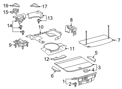 2016 Lexus NX300h Interior Trim - Rear Body Weight, Rear Floor Diagram for 5868978020