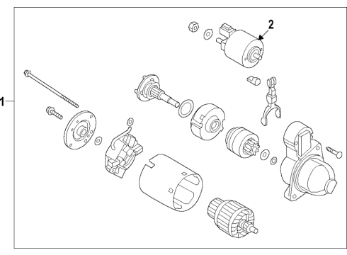 2022 Kia Sportage Starter REMAN Starter Diagram for 361002G300RU