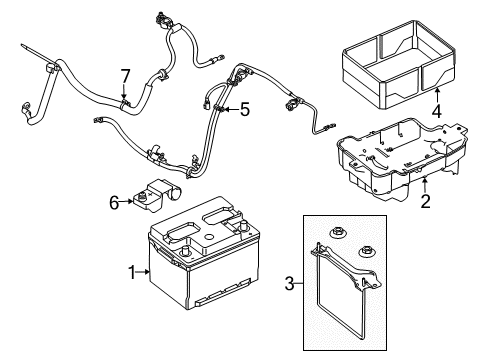 2013 Ford Transit Connect Battery Negative Cable Diagram for 9T1Z14300C