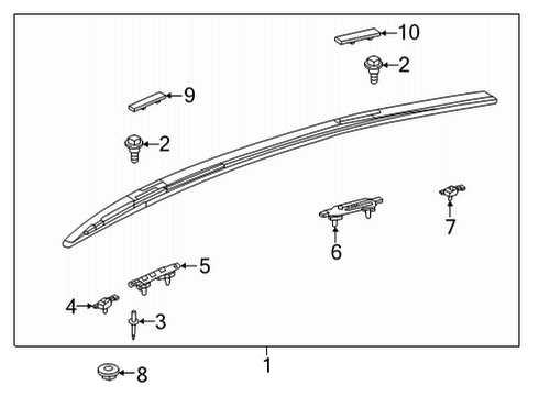 2022 Lexus NX350 Luggage Carrier GARNISH SUB-ASSY, RO Diagram for 62404F6010B1