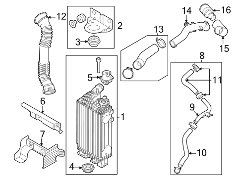 Intercooler Resonator Diagram for 282912M000