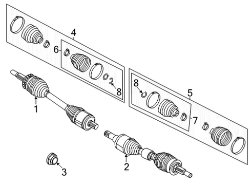 Drive Axles - Rear SHAFT ASY - REAR AXLE Diagram for MZ9Z4K139D