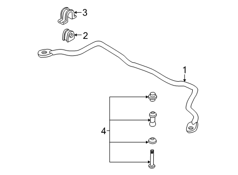 1998 Buick Century Stabilizer Bar & Components - Front Insulator-Front Stabilizer Shaft Diagram for 10290651