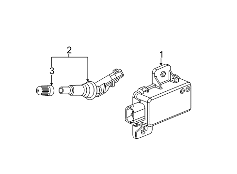 2011 Saab 9-5 Tire Pressure Monitoring Sensor Diagram for 13598772