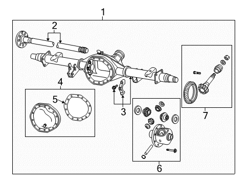 2016 Ram 3500 Axle Housing - Rear Gear Kit-Ring And PINION Diagram for 68217881AB