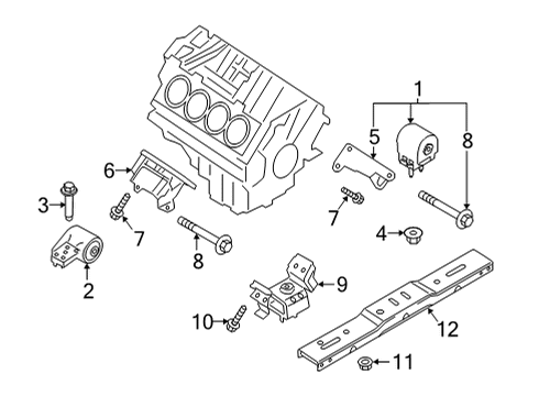 Automatic Transmission INSULATOR ASY Diagram for ML3Z6038V