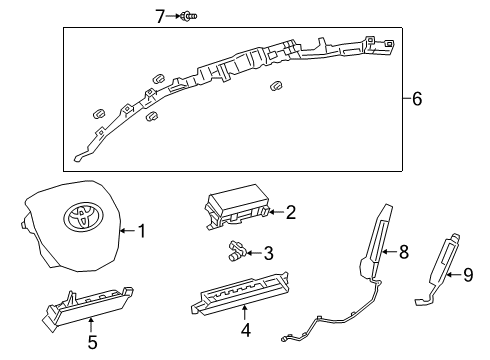 2019 Toyota Avalon Air Bag Components Front Sensor Diagram for 8917309C90