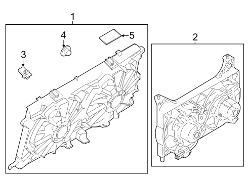 Cooling System, Radiator, Water Pump, Cooling Fan FAN AND MOTOR ASY Diagram for ML3Z8C607G