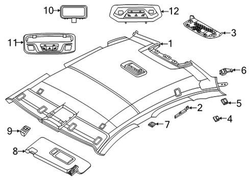 Interior Trim - Roof INTERIOR READING LIGHT LED R Diagram for 63317950093