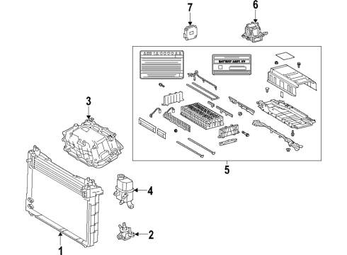 2017 Toyota Prius Hybrid Components, Battery, Blower Motor, Cooling System Battery Assembly, Hv Sup Diagram for G951047121
