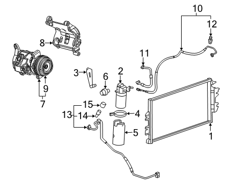 2019 GMC Savana 2500 Switches & Sensors Sensor, Ambient Air Temperature Diagram for 15936931