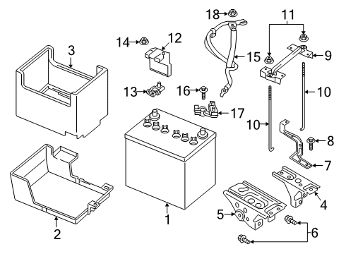 Battery Holder-Battery Diagram for MR238277