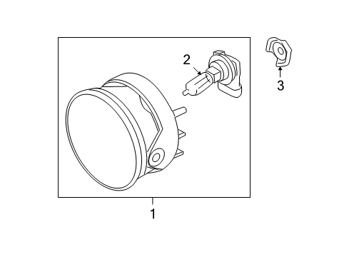 2012 Ford Expedition Bulbs Fog Lamp Assembly Diagram for AL1Z15200B