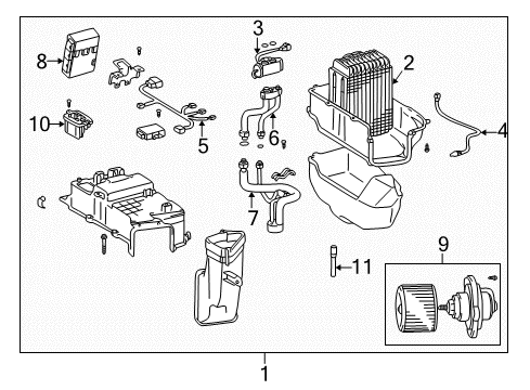 1999 Toyota Land Cruiser Auxiliary Heater & A/C Drain Tube Diagram for 8853935010