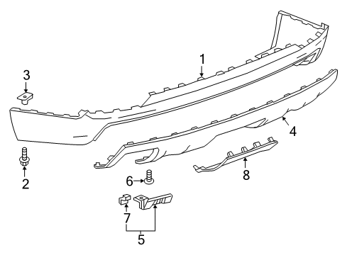 2016 GMC Terrain Rear Bumper Valance Panel Diagram for 23477992