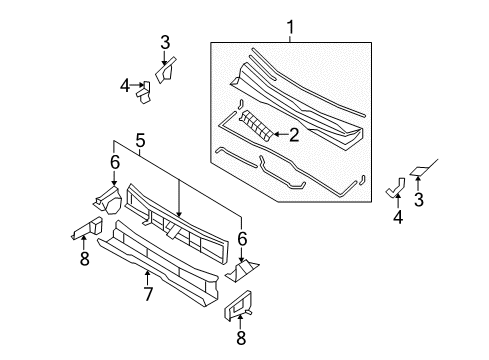 2010 Hyundai Accent Cowl Pad Assembly-Isolation Dash Panel Diagram for 841201E000