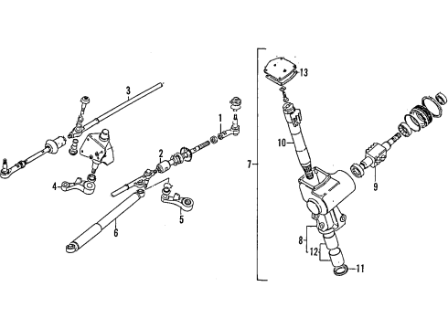 1994 Isuzu Pickup Steering Column & Wheel, Steering Gear & Linkage Cover, Steering Wheel (Lower) (Gray) Diagram for 8943780930