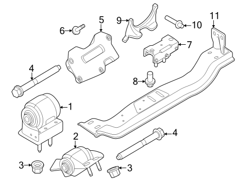 Engine & Trans Mounting BOLT Diagram for W721321S439
