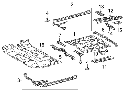 2013 Lexus GX460 Floor Foot Rest Diagram for 5819035051
