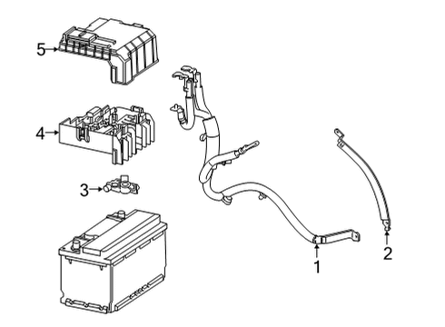 2021 Cadillac Escalade ESV Battery Cables Positive Cable Diagram for 85150977