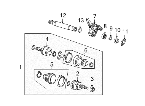 2011 Saab 9-3X Drive Axles - Front Intermed Shaft Retainer Plate Diagram for 12789486
