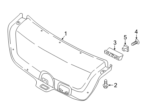 2017 Hyundai Elantra Interior Trim - Trunk Lid Trim Assembly-Trunk Lid Diagram for 81750F2000TRY