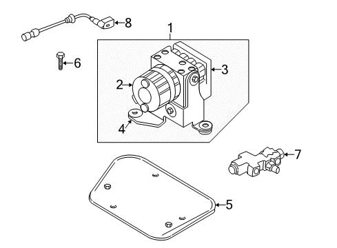 2006 Jeep Wrangler Hydraulic System Brake Mastr Cylinder Diagram for 4798157