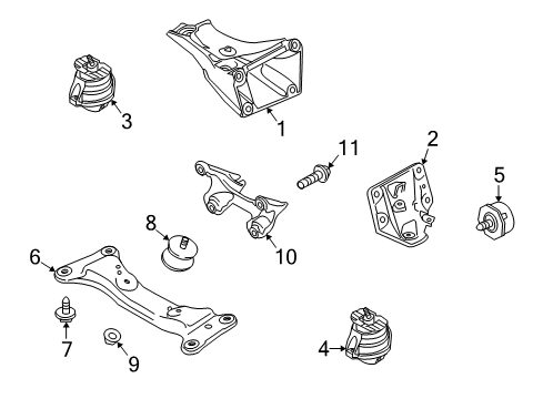 2015 BMW Z4 Engine & Trans Mounting Engine Mount Right Diagram for 22116772154