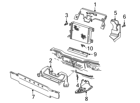 1995 Chevrolet Camaro Air Baffle Deflector Diagram for 10229657