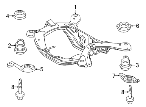 Suspension Mounting - Rear Nut, FLANGE Diagram for 90178A0104