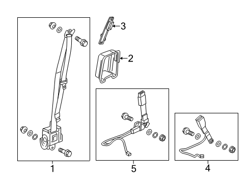 2019 Acura MDX Seat Belt Outer Set (Sandstorm) Diagram for 04868TZ5A00ZA