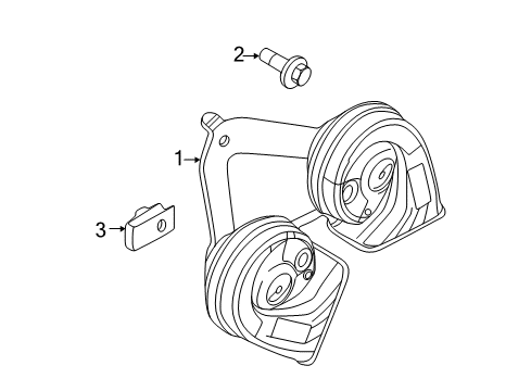 2014 Ford Explorer Horn Horn Diagram for BB5Z13832A