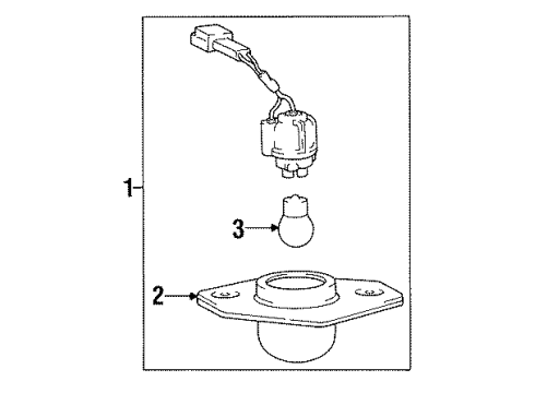 1996 Hyundai Sonata Bulbs Lamp Assembly-License Plate Diagram for 9250128050