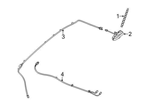 2015 Chevrolet Spark Antenna & Radio Antenna Base Diagram for 95245782