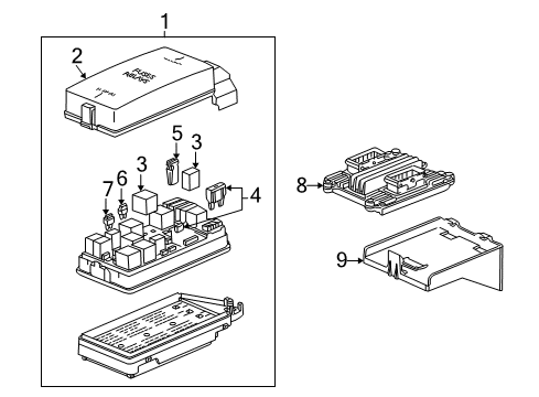 2003 Saturn Vue Electrical Components Transmission Controller Diagram for 24222126