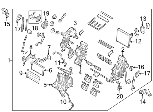 HVAC Case PTC HEATER Diagram for 97191R5000