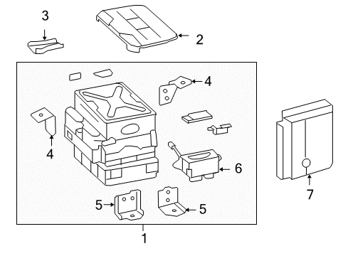 2007 Lexus GS450h Electrical Components Bracket, Inverter, NO.2 Diagram for G921530020