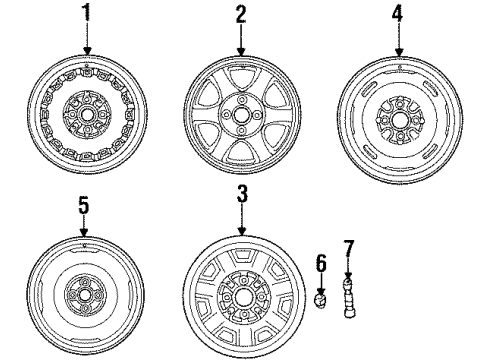 1996 Toyota Paseo Wheels Wheel, Disc Diagram for 4261116500
