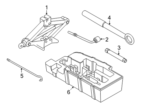 2022 Hyundai Santa Fe Jack & Components Wrench-Wheel Nut Diagram for 091314H000