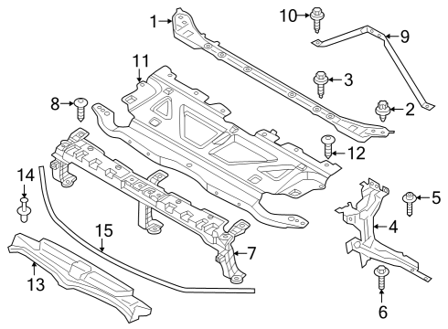 Radiator Support Screw Hexagonal Head Diagram for 07119904486