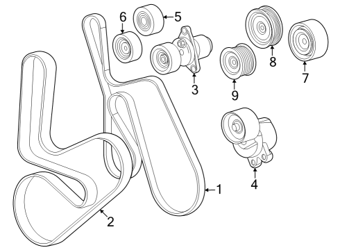 Belts & Pulleys Serpentine Belt Diagram for 12669858
