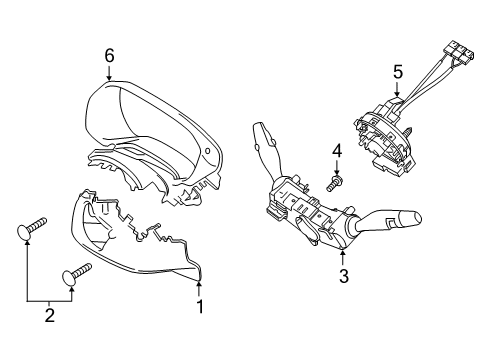 2021 Kia Telluride Shroud, Switches & Levers Pad U Diagram for 84852S9000LBR