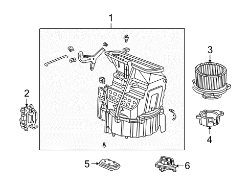 1998 Honda Accord Blower Motor & Fan Blower Sub-Assy. Diagram for 79305S87A41
