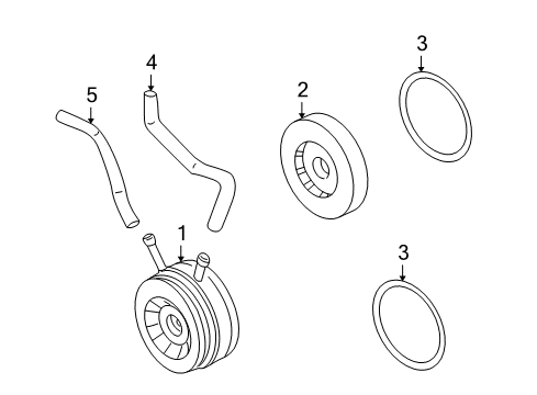 2002 Honda Insight Oil Cooler Hose, Outlet Oil Warmer Diagram for 19522PHME00