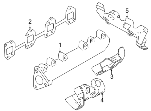 Exhaust Manifold MANIFOLD-EXH Diagram for 12702899