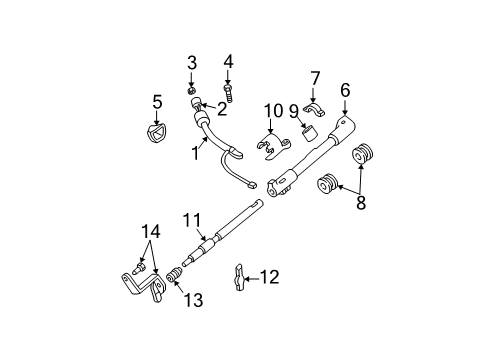 2007 Ford F-350 Super Duty Gear Shift Control - AT Insert Diagram for 3C3Z7A216BA