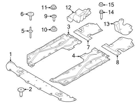 2022 Alfa Romeo Stelvio Splash Shields Nut-Hexagon Diagram for 6107283AA