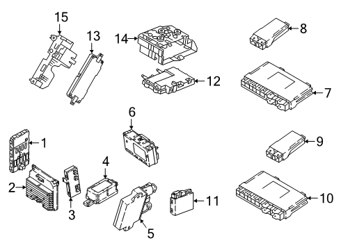 2020 BMW X7 Electrical Components Seat Module Diagram for 61359870710