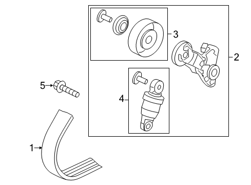 2017 Acura RDX Belts & Pulleys Set, Hydraulic Ten Diagram for 311795G0A01