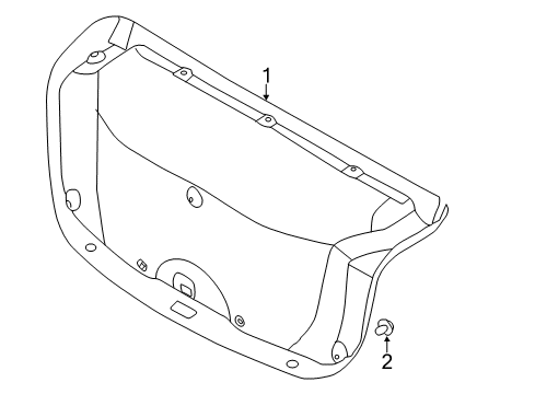 2011 Kia Forte Interior Trim - Trunk Lid Trim Assembly-Trunk Lid Diagram for 817501M010VA